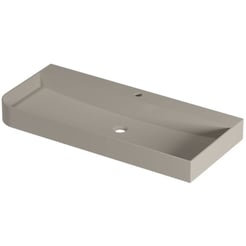 Saniselect Orbido wastafel 1 kraangat 100x45x10cm mat beige zand