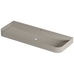 Saniselect Orbido wastafel 1 kraangat 120x45x10cm mat beige zand