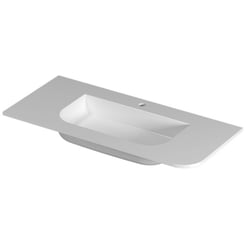 Saniselect Orbido wastafel 1 kraangat 100x45x1,7cm glans wit