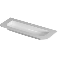 Saniselect Orbido wastafel 1 kraangat 120x45x1,7cm glans wit