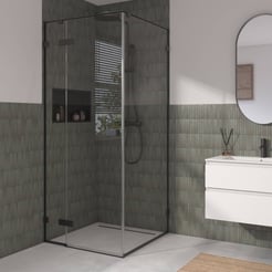 Ben Parret Douchecabine met draaideur incl. antikalk 90x90x210 cm mat zwart