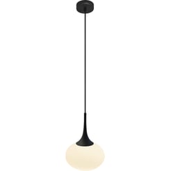 Ben Subra Plafondlamp Ø 17x150 cm Zwart/Opal Glass
