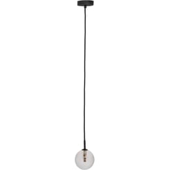 Ben Rana Plafondlamp Ø 12x150 cm Zwart/Smoke Glass