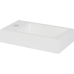 Saniselect Square Fontein 40,5x22x9 cm 1Kgr. Links Wit