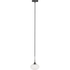 Ben Subra Plafondlamp Ø 15x150 cm Chroom/Opal Glass