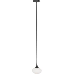 Ben Subra Plafondlamp Ø 15x150 cm Zwart/Opal Glass