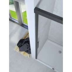 Ben IMotion Nissluitprofiel Links tbv Schuifdeur Rechts Mat Zwart