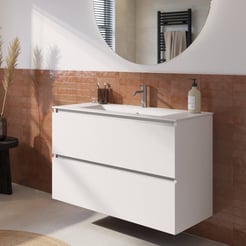 Saniselect Tonale badmeubelset incl. wastafel glans wit 101x51cm super wit glans