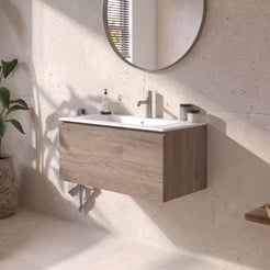 Ben Tendenza badmeubel incl. keramische wastafel mat 82,7x46cm congo bruin