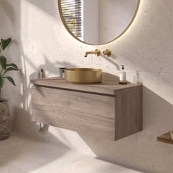 Ben Tendenza badmeubel incl. afdekblad 101x46cm congo bruin