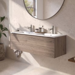 Ben Tendenza badmeubel incl. keramische wastafel mat 122,7x46cm congo bruin