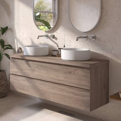 Ben Tendenza badmeubel incl. afdekblad 141x46x53,8cm congo bruin