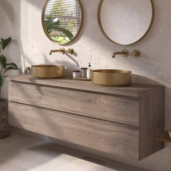 Ben Tendenza badmeubel incl. afdekblad 161x46x63,8cm congo bruin