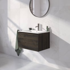 Ben Tendenza badmeubel incl. keramische wastafel mat 62,7x46cm coal oak