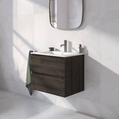 Ben Tendenza badmeubel incl. mat witte keramische wastafel 62,7x46x51,5cm coal oak