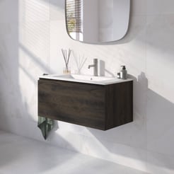 Ben Tendenza badmeubel incl. keramische wastafel mat 82,7x46cm coal oak
