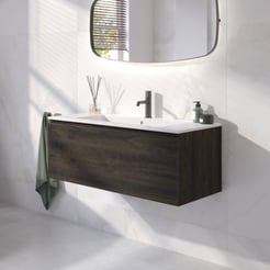 Ben Tendenza badmeubel incl. keramische wastafel glans 102,7x46cm coal oak