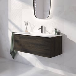 Ben Tendenza badmeubel incl. keramische wastafel mat 102,7x46cm coal oak