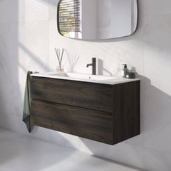 Ben Tendenza badmeubel incl. mat witte keramische wastafel 102,7x46x61,5cm coal oak