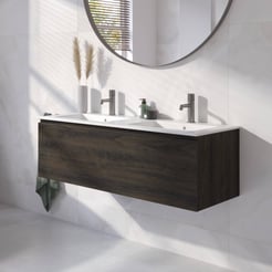 Ben Tendenza badmeubel incl. keramische wastafel mat 122,7x46cm coal oak