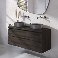 Ben Tendenza badmeubel incl. afdekblad 121x46x63,8cm coal oak