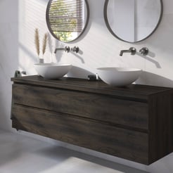Ben Tendenza badmeubel incl. afdekblad 161x46x63,8cm coal oak