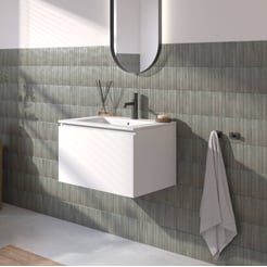 Ben Tendenza badmeubel incl. keramische wastafel glans 62,7x46cm glans wit