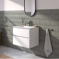 Ben Tendenza badmeubel incl. glans witte keramische wastafel 62,7x46x61,5cm glans wit