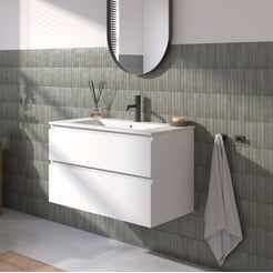 Ben Tendenza badmeubel incl. glans witte keramische wastafel 82,7x46x61,5cm glans wit