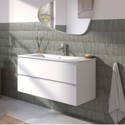 Ben Tendenza badmeubel incl. glans witte keramische wastafel 102,7x46x51,5cm glans wit