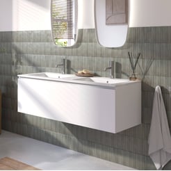 Ben Tendenza badmeubel incl. keramische wastafel glans 122,7x46cm glans wit