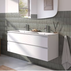 Ben Tendenza badmeubel incl. glans witte keramische wastafel 122,7x46x61,5cm glans wit