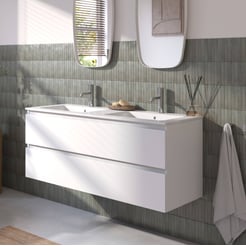 Ben Tendenza badmeubel incl. glans witte keramische wastafel 122,7x46x51,5cm glans wit