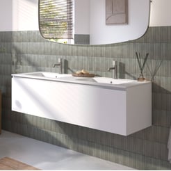 Ben Tendenza badmeubel incl. keramische wastafel glans 142,7x46cm glans wit