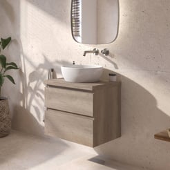 Ben Tendenza badmeubel incl. afdekblad 61x46x63,8cm nebraska eiken
