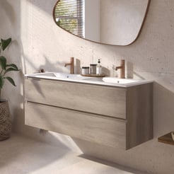 Ben Tendenza badmeubel incl. mat witte keramische wastafel 122,7x46x51,5cm nebraska eiken