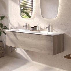 Ben Tendenza badmeubel incl. keramische wastafel mat 142,7x46cm nebraska eiken
