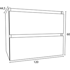 Ben Tendenza Wastafelonderkast 120x44,5x60 cm Zand