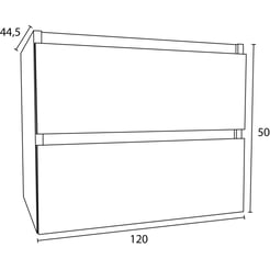 Ben Tendenza Wastafelonderkast 120x44,5x50 cm Zand