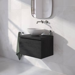 Ben Tendenza badmeubel incl. mineraalmarmeren waskom 61x46cm nero