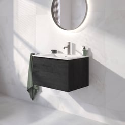 Ben Tendenza badmeubel incl. keramische wastafel glans 62,7x46cm nero