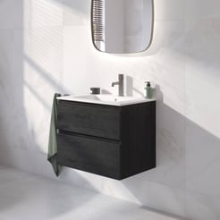 Ben Tendenza badmeubel incl. mat witte keramische wastafel 62,7x46x61,5cm nero