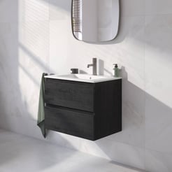 Ben Tendenza badmeubel incl. mat witte keramische wastafel 62,7x46x51,5cm nero