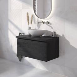 Ben Tendenza badmeubel incl. mineraalmarmeren waskom 81x46cm nero