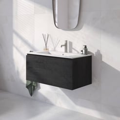 Ben Tendenza badmeubel incl. keramische wastafel glans 82,7x46cm nero