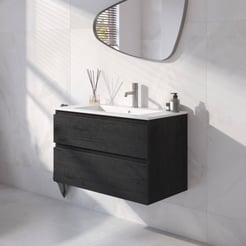 Ben Tendenza badmeubel incl. mat witte keramische wastafel 82,7x46x61,5cm nero