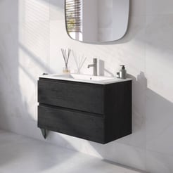 Ben Tendenza badmeubel incl. mat witte keramische wastafel 82,7x46x51,5cm nero