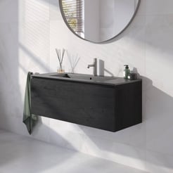 Ben Tendenza badmeubel incl. mat zwarte keramische wastafel 102,7x46cm nero