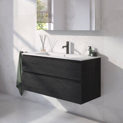 Ben Tendenza badmeubel incl. glans witte keramische wastafel 102,7x46x61,5cm nero