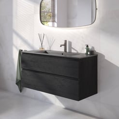 Ben Tendenza badmeubel incl. mat zwarte keramische wastafel 102,7x46x61,5cm nero